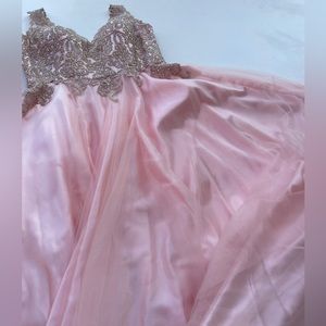 Coya Collection Princess A-line V Neck Sleeveless Tulle Prom Dress With …